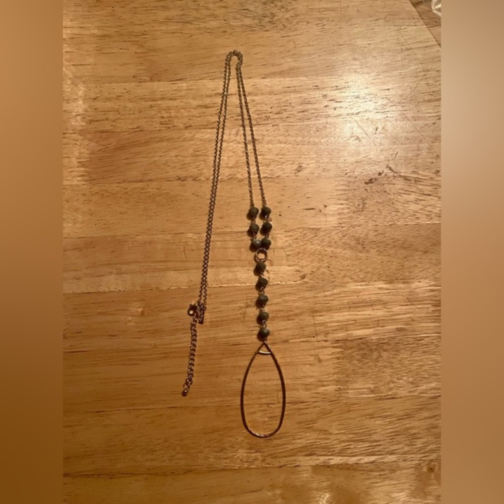 Elegant Gold Necklace with Beaded Accents-As is Final Sale, no refunds.